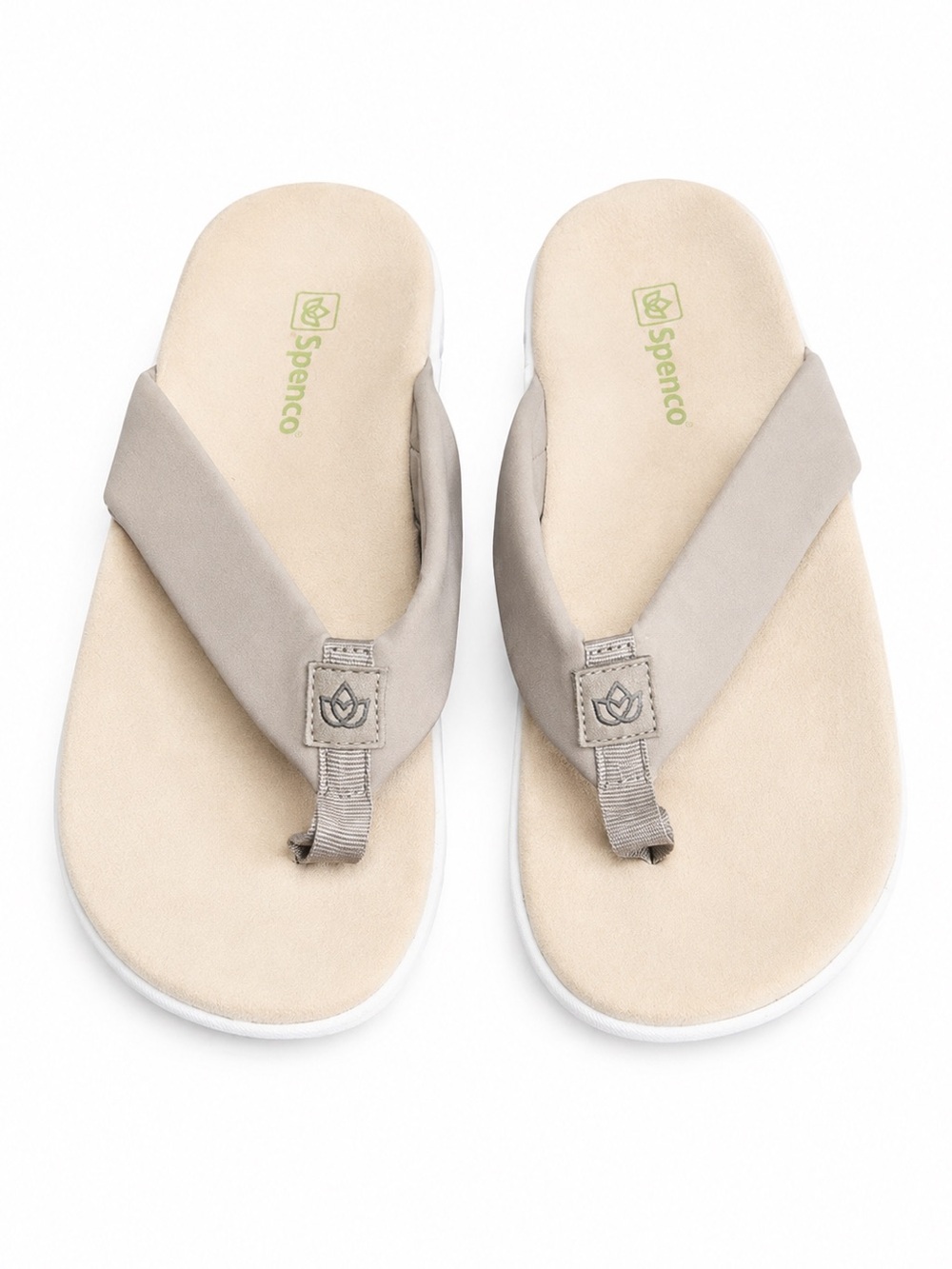 Spenco Victoria Orthotic Beige Taupe Thong Sandals 12 Med  NWT $75